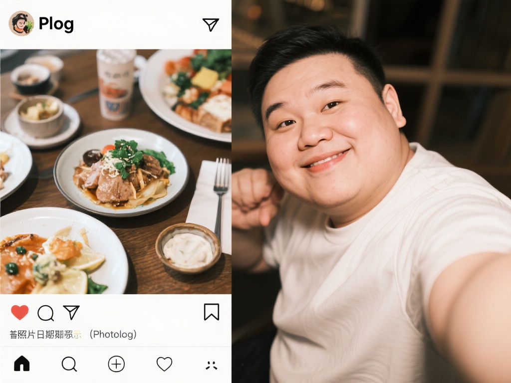 小胖三月告别自拍,一条Plog开启四月美食畅想 Plog从单纯的照片日志(Photolo